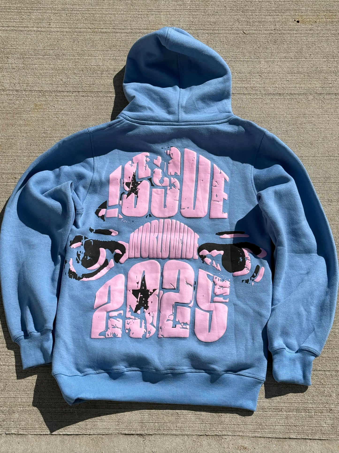 !ssue worldwide 2025 blue hoodie